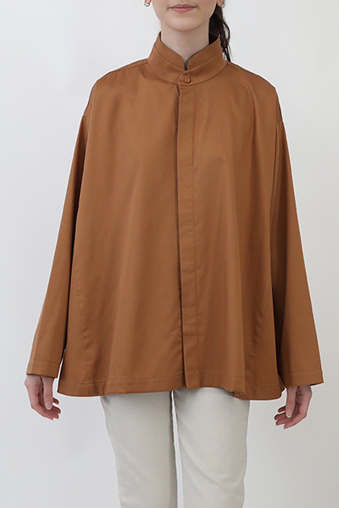 SAIGE OVERSIZE SHIRT IN ITALIAN COTTON POPLIN STRETCH - Jarbo