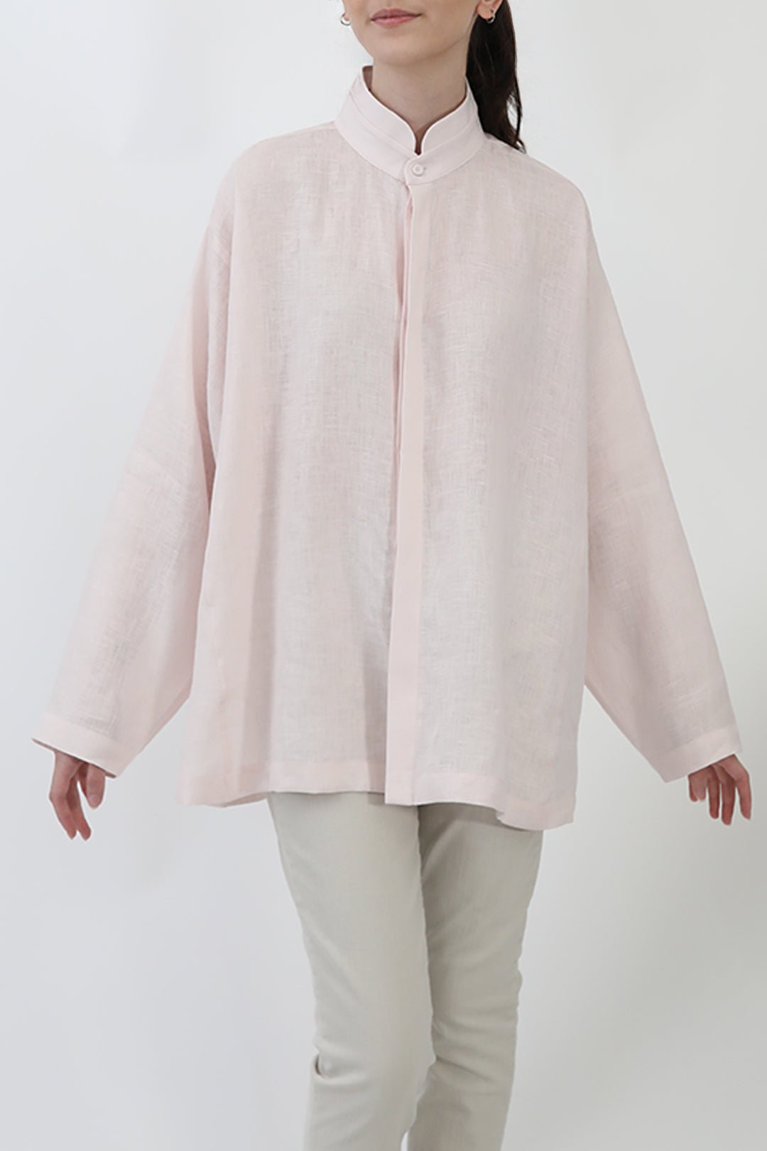 SAIGE OVERSIZE SHIRT IN ITALIAN LINEN - Jarbo