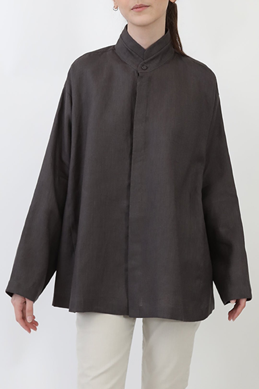 SAIGE OVERSIZE SHIRT IN ITALIAN LINEN - Jarbo