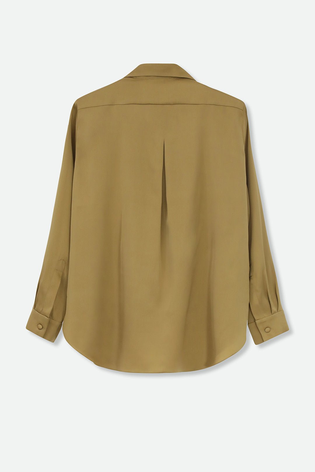 SAINT SILK STRETCH CHARMEUSE SHIRT WITH TIE GOLD - Jarbo