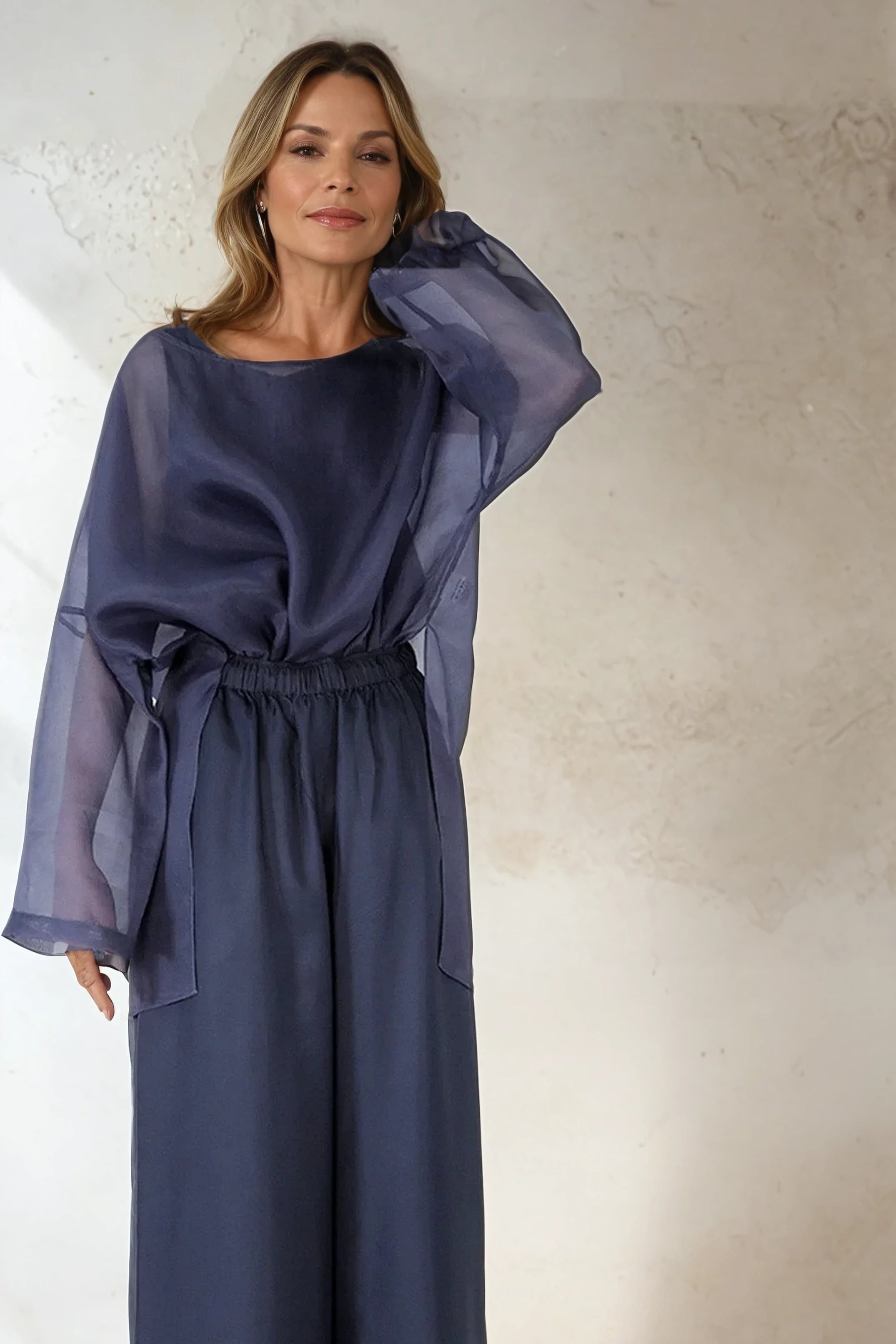 SAMIRA ONE - SIZE TUNIC IN SILK ORGANZA - Jarbo