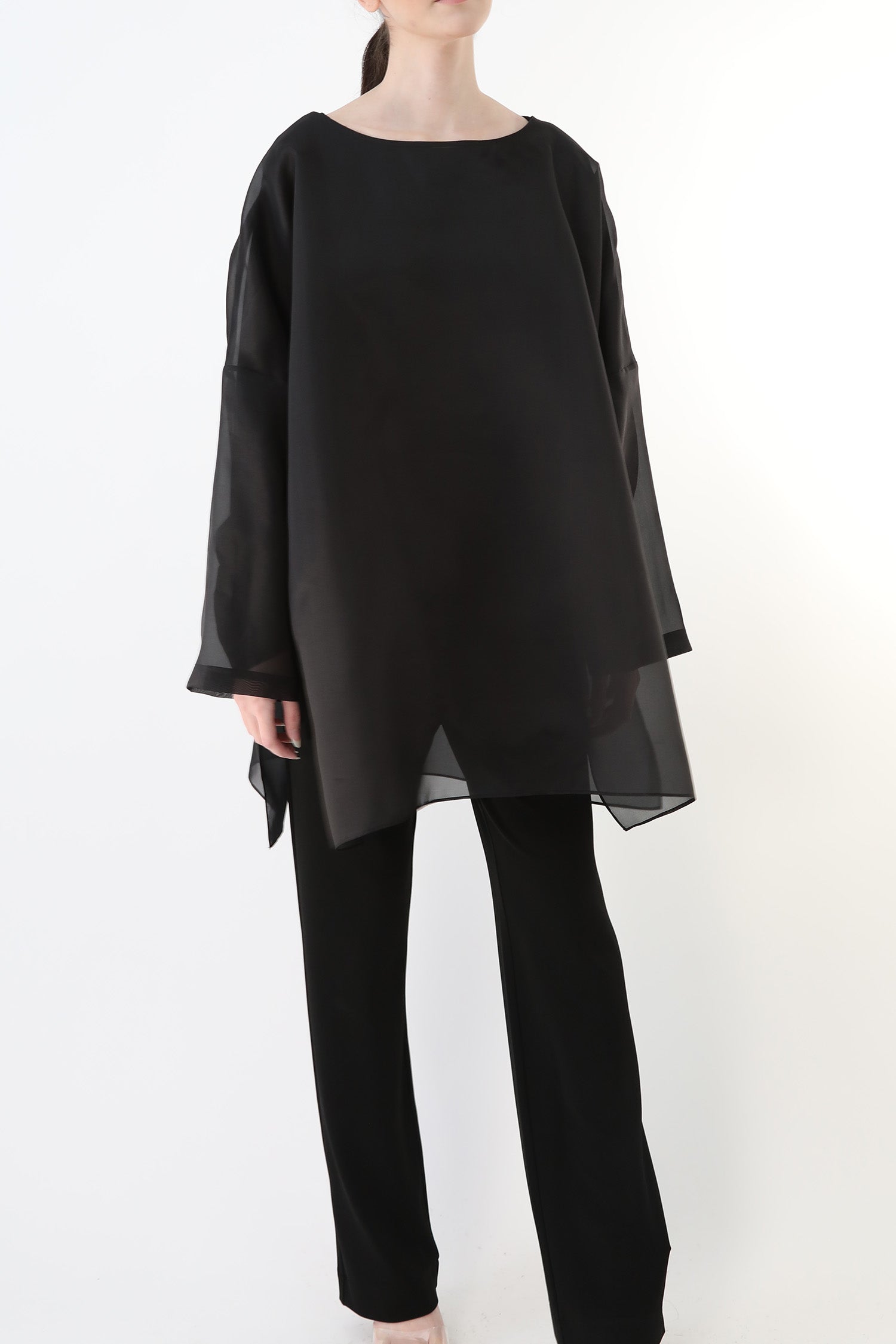 SAMIRA ONE - SIZE TUNIC IN SILK ORGANZA - Jarbo