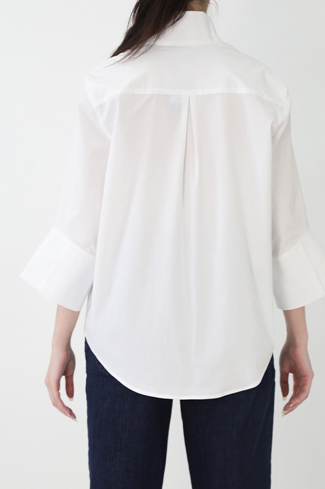 SANDRINE WIDE - CUFF SHIRT IN ITALIAN COTTON STRETCH - Jarbo