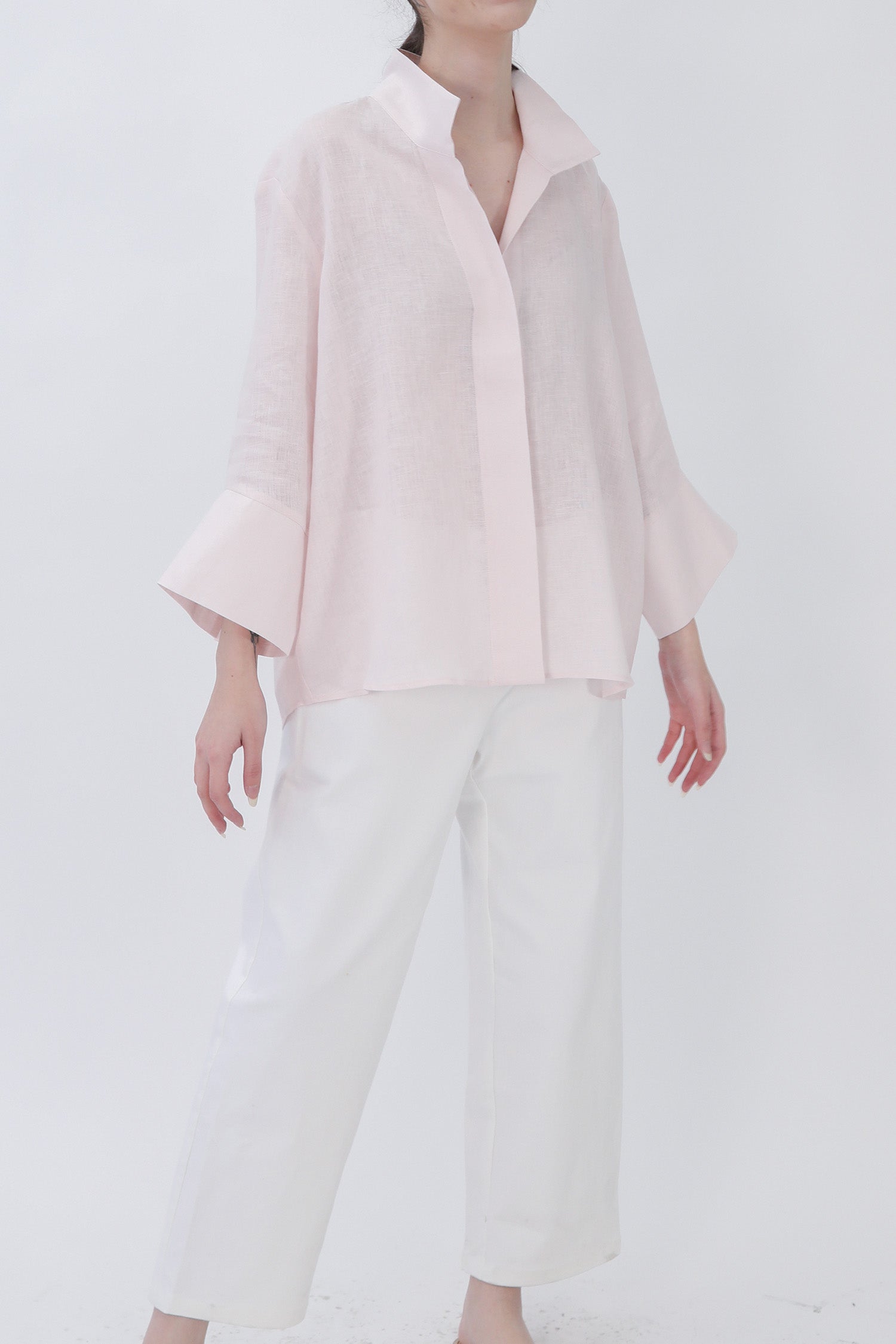 SANDRINE WIDE - CUFF SHIRT IN ITALIAN LINEN - Jarbo