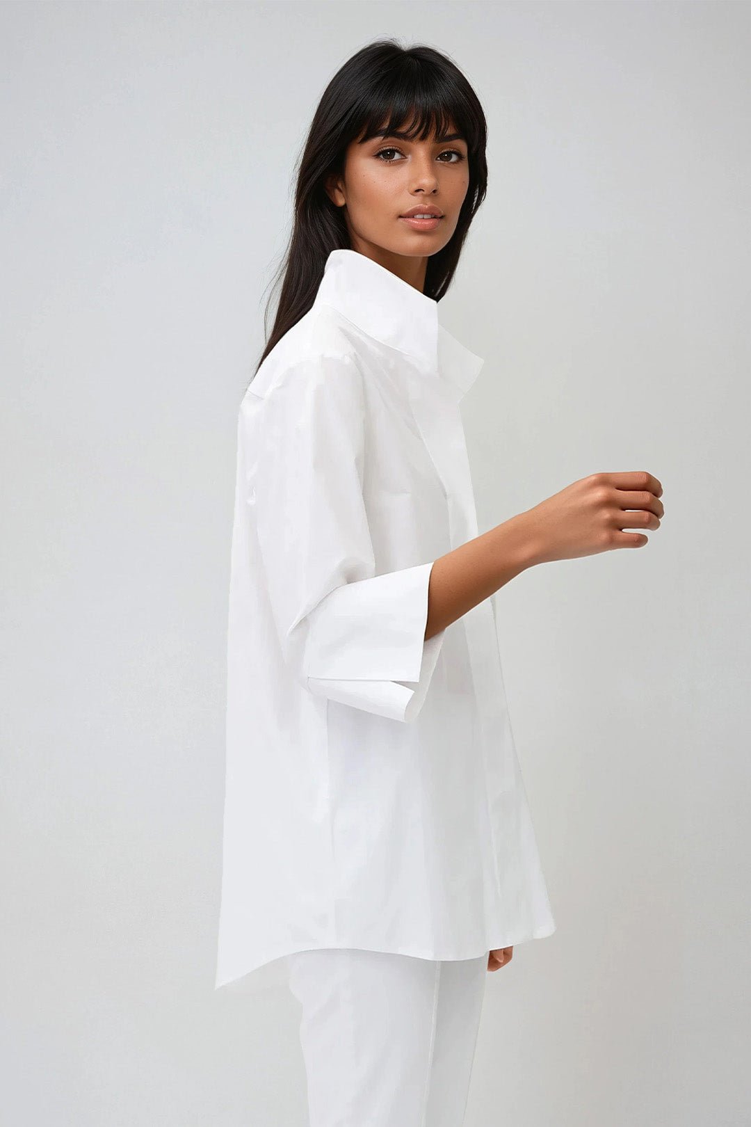 SCARLETT SHIRT IN ITALIAN POPLIN COTTON - Jarbo