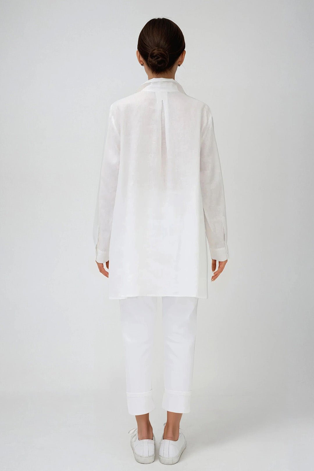 SELLA SHIRT IN ITALIAN LINEN WHITE - Jarbo