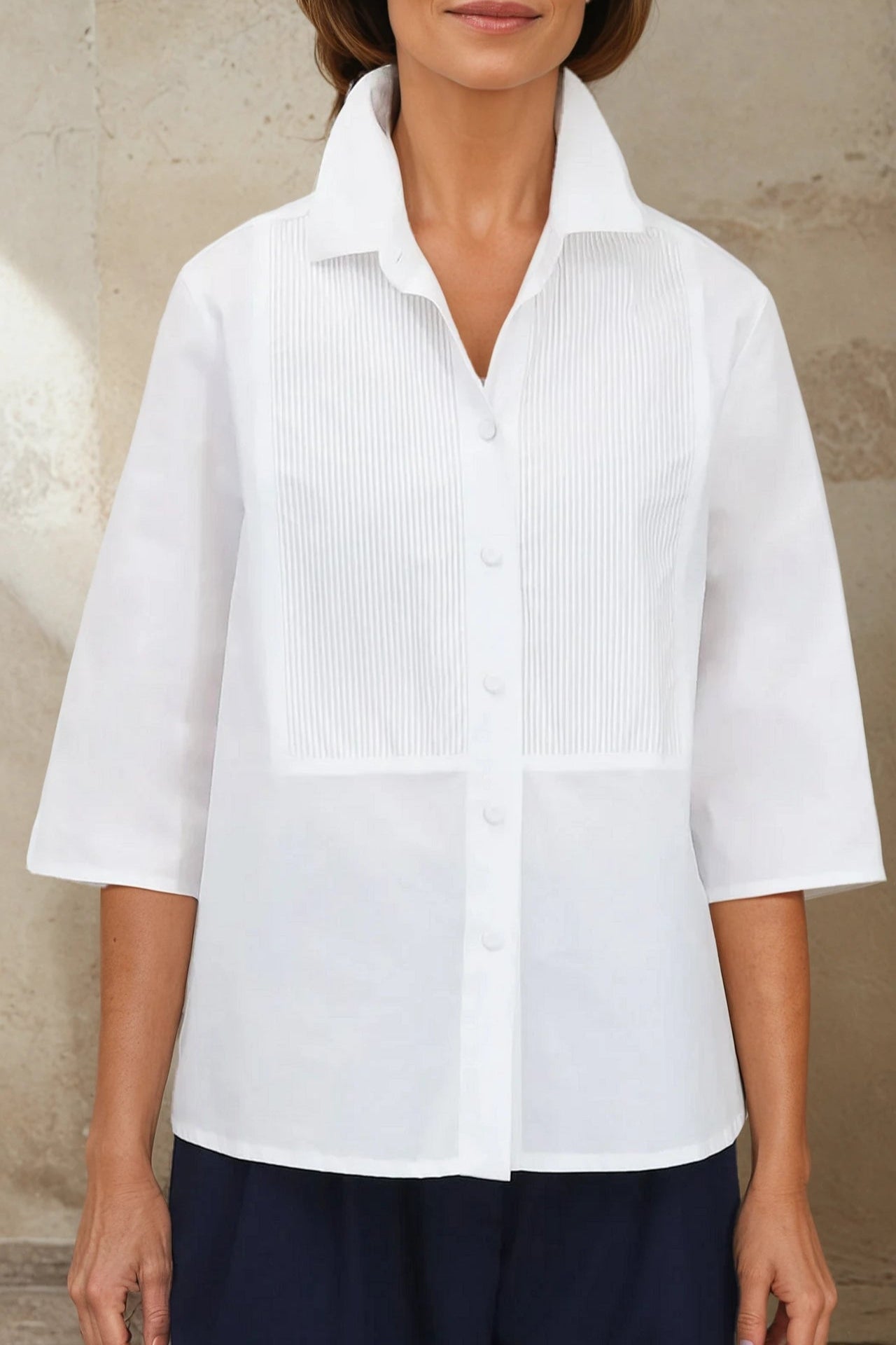 SERENADE MICRO PLEAT CAMP SHIRT ITALIAN COTTON - Jarbo