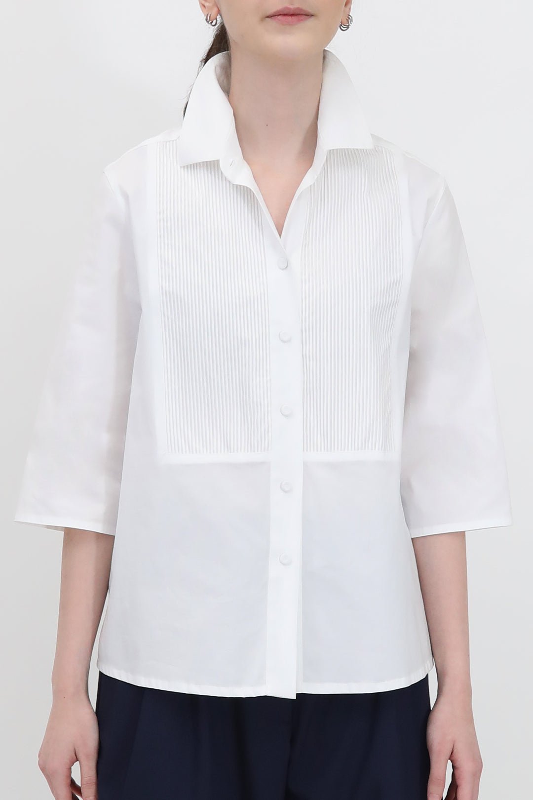 SERENADE MICRO PLEAT CAMP SHIRT ITALIAN COTTON - Jarbo