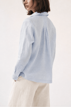 SIGNE BACK PLEATED SHIRT IN ITALIAN LINEN