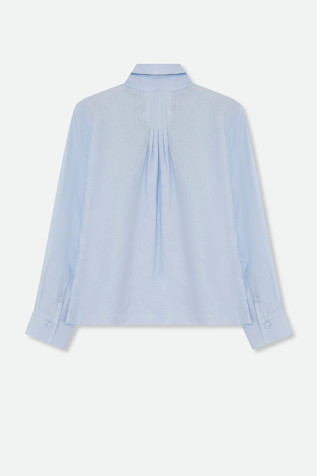 SIGNE BACK PLEATED SHIRT IN ITALIAN LINEN - Jarbo