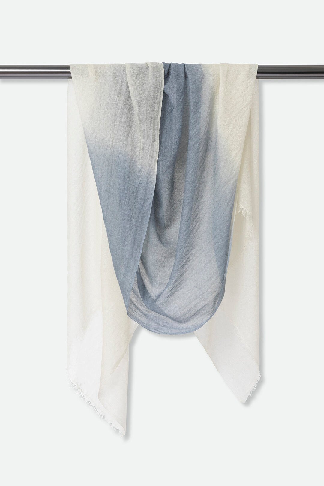 SLATE OYSTER SHELL LIGHTWEIGHT SCARF IN HAND DYED CASHMERE - Jarbo