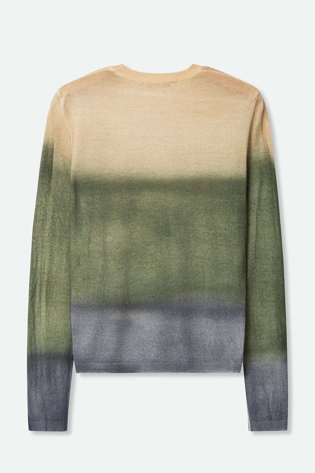 SOREN CREW IN HAND DYED CASHMERE IN WHEAT & ARMY GREEN - Jarbo