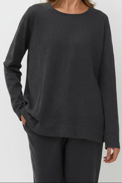 STEVIE LONG SLEEVE CREW IN KNIT PIMA COTTON - Jarbo