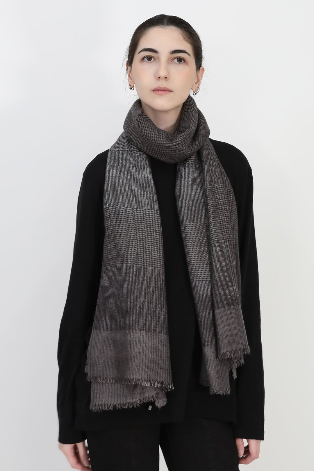 STONE GREY ITALIAN CASHMERE SCARF - Jarbo