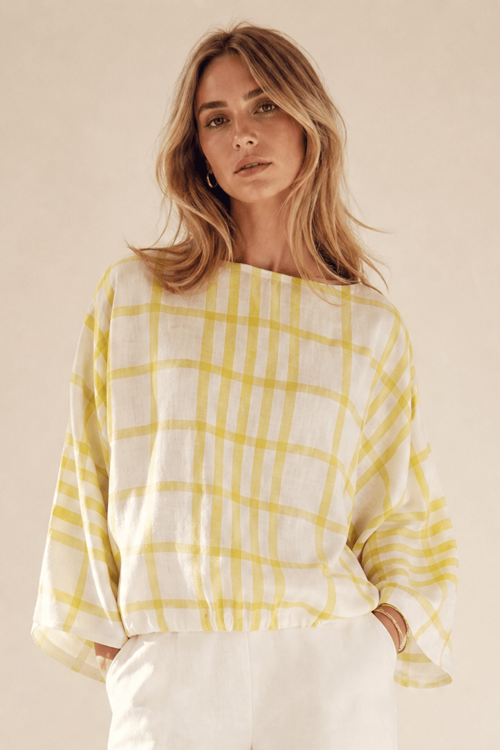 TILLIE TOP IN ITALIAN LINEN - Jarbo