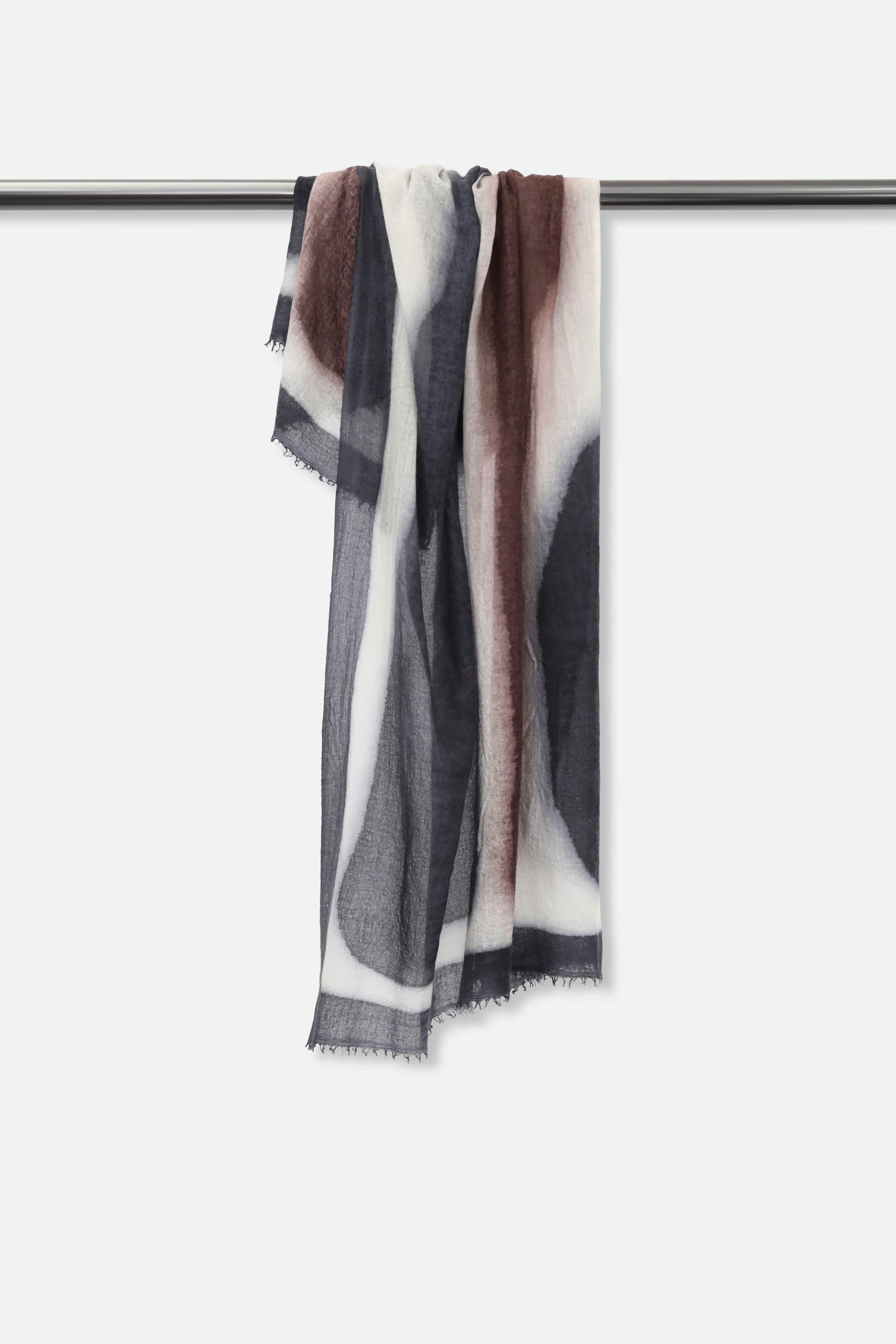 TOASTED PECAN SCARF IN HAND DYED CASHMERE - Jarbo