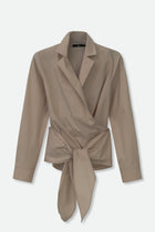 TORINO WRAP SHIRT IN ITALIAN FINE STRETCH COTTON