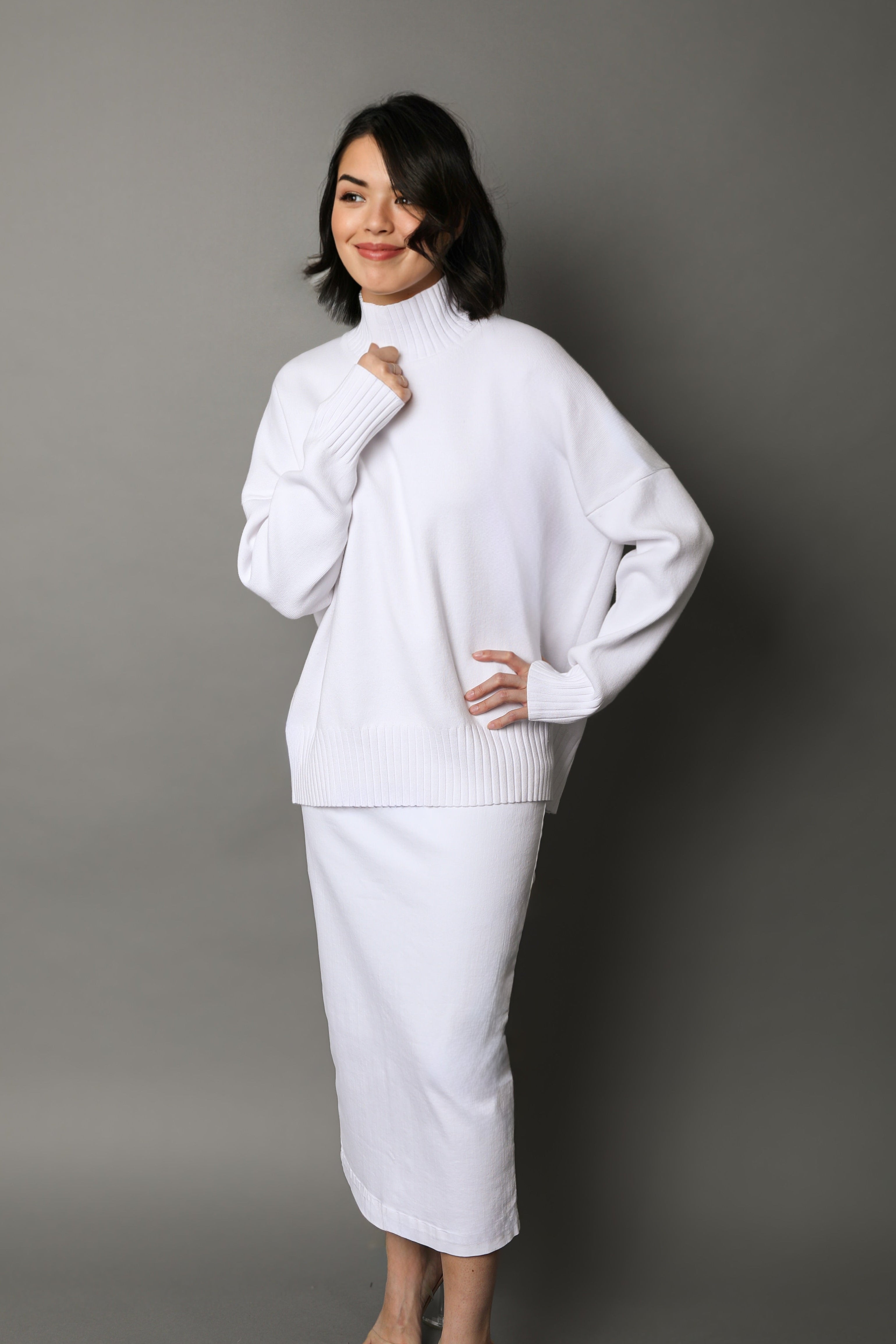 TOSCA TURTLENECK IN ITALIAN COTTON - Jarbo