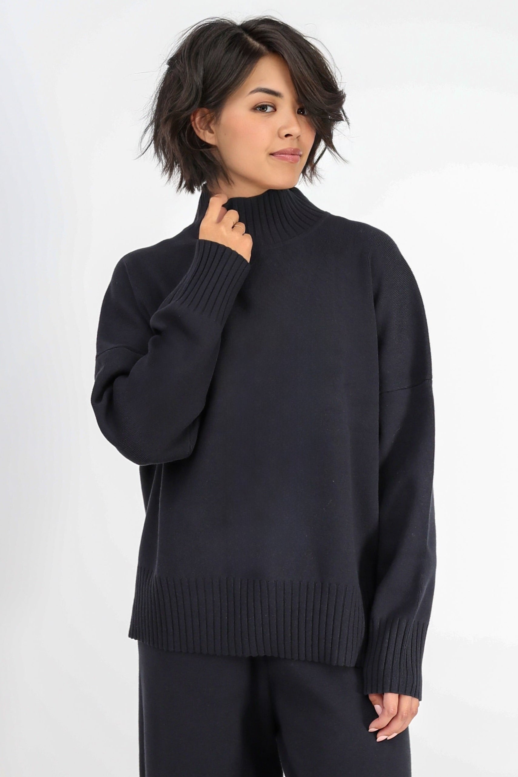 TOSCA TURTLENECK IN ITALIAN COTTON - Jarbo