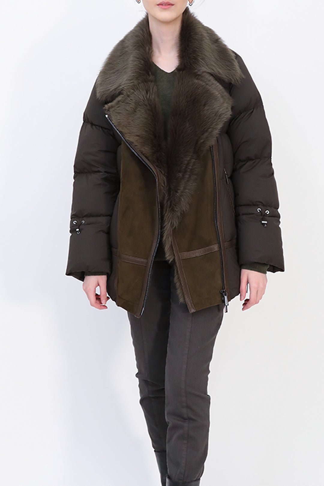 TOSCANA SHEARLING & GOOSE DOWN ITALIAN COAT - Jarbo