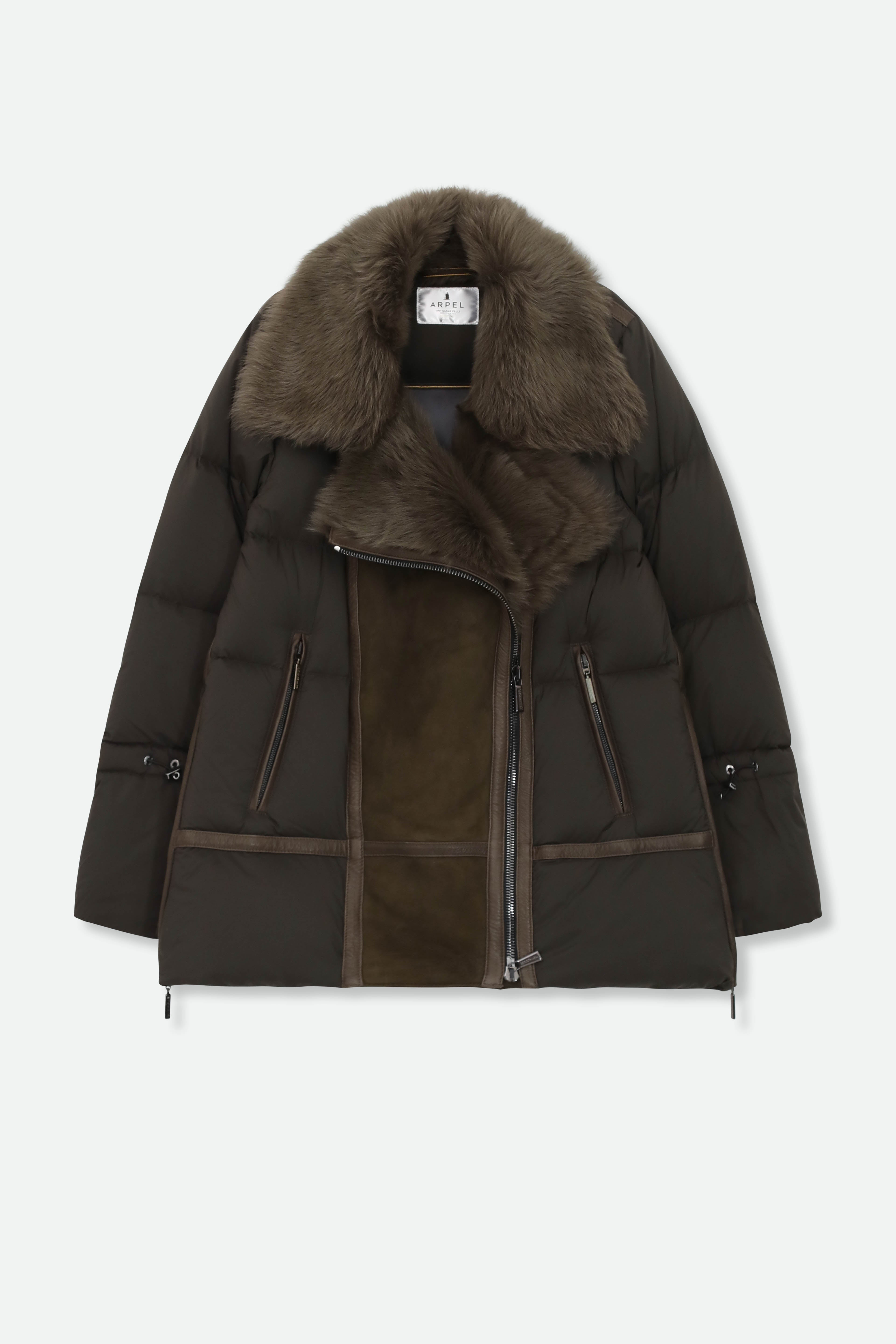 TOSCANA SHEARLING & GOOSE DOWN ITALIAN COAT - Jarbo