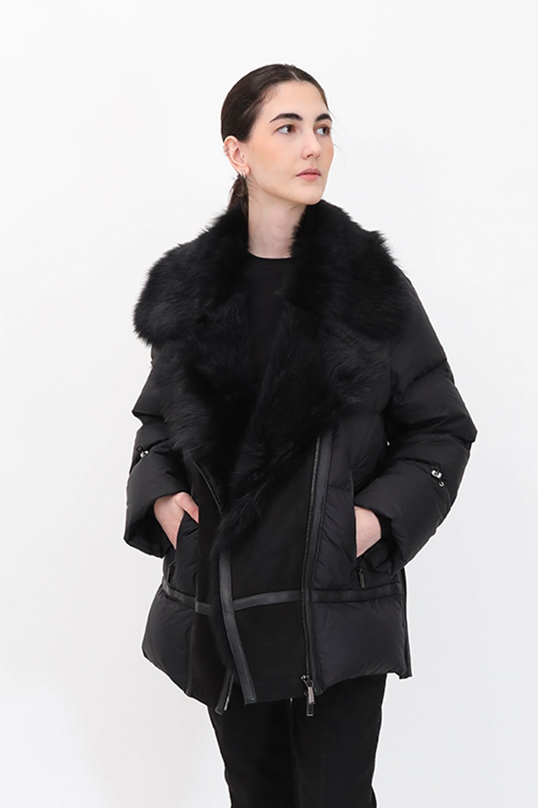 TOSCANA SHEARLING & GOOSE DOWN ITALIAN COAT - Jarbo