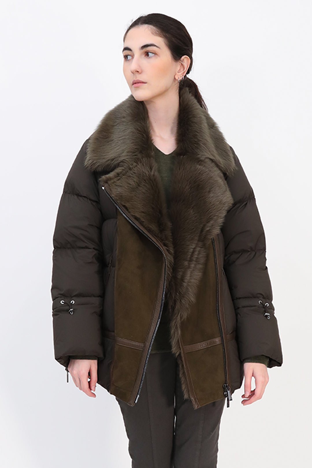 TOSCANA SHEARLING & GOOSE DOWN ITALIAN COAT - Jarbo