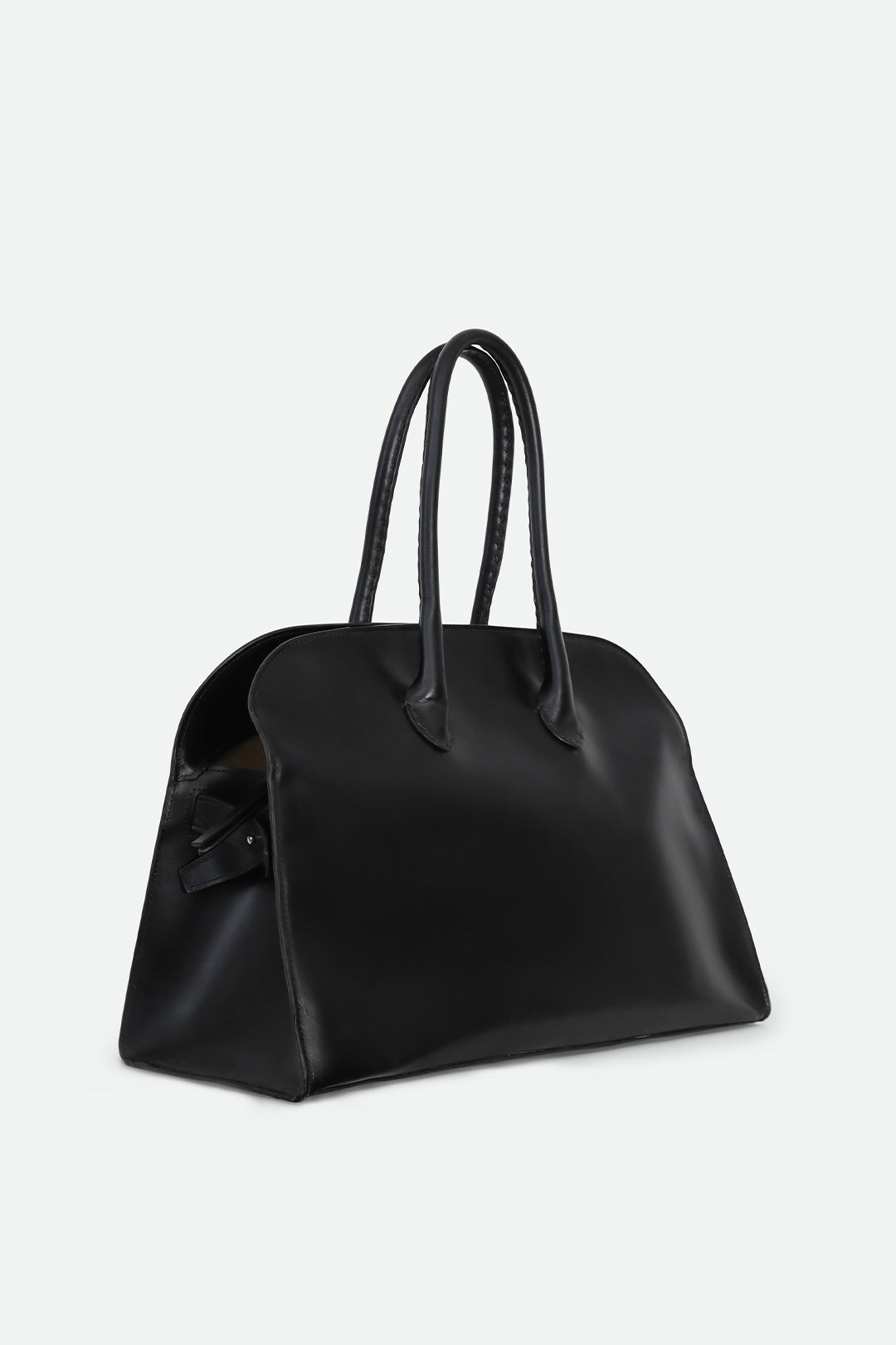 ARDEN HANDBAG IN BLACK POLISHED LEATHER