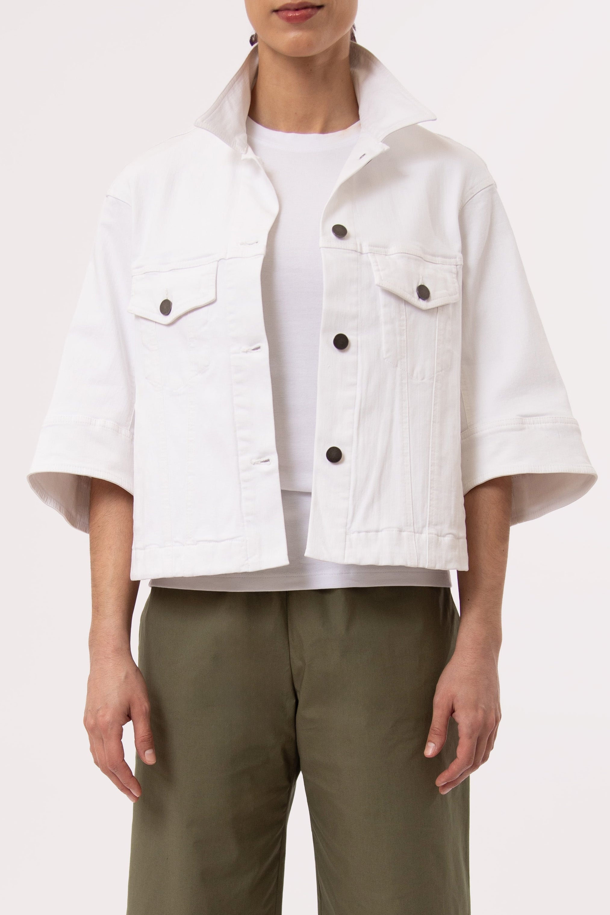 VENETO JACKET GARMENT-DYED ITALIAN STRETCH DENIM - Jarbo