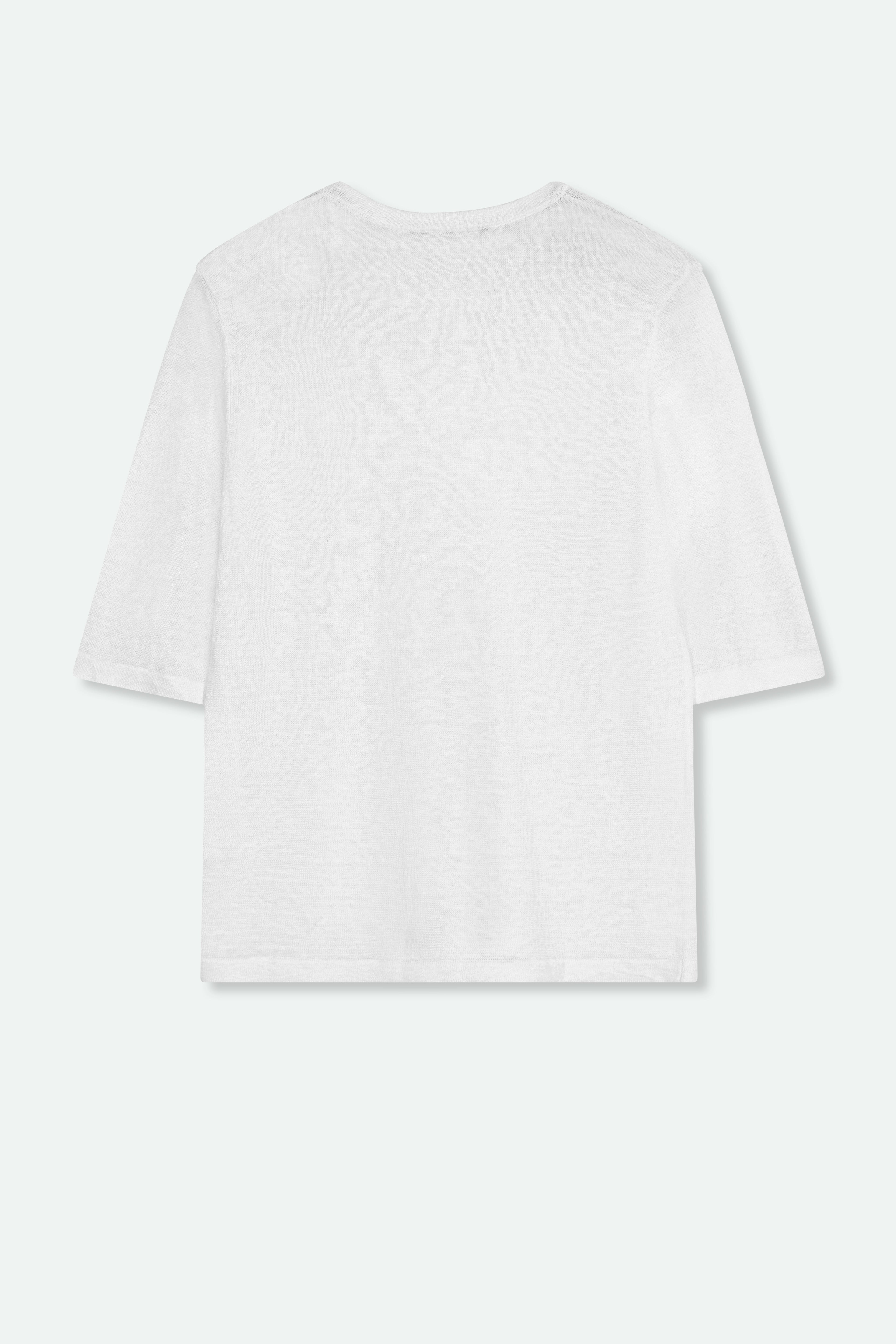 VERO V-NECK IN FINE GAUGE ITALIAN LINEN KNIT - Jarbo