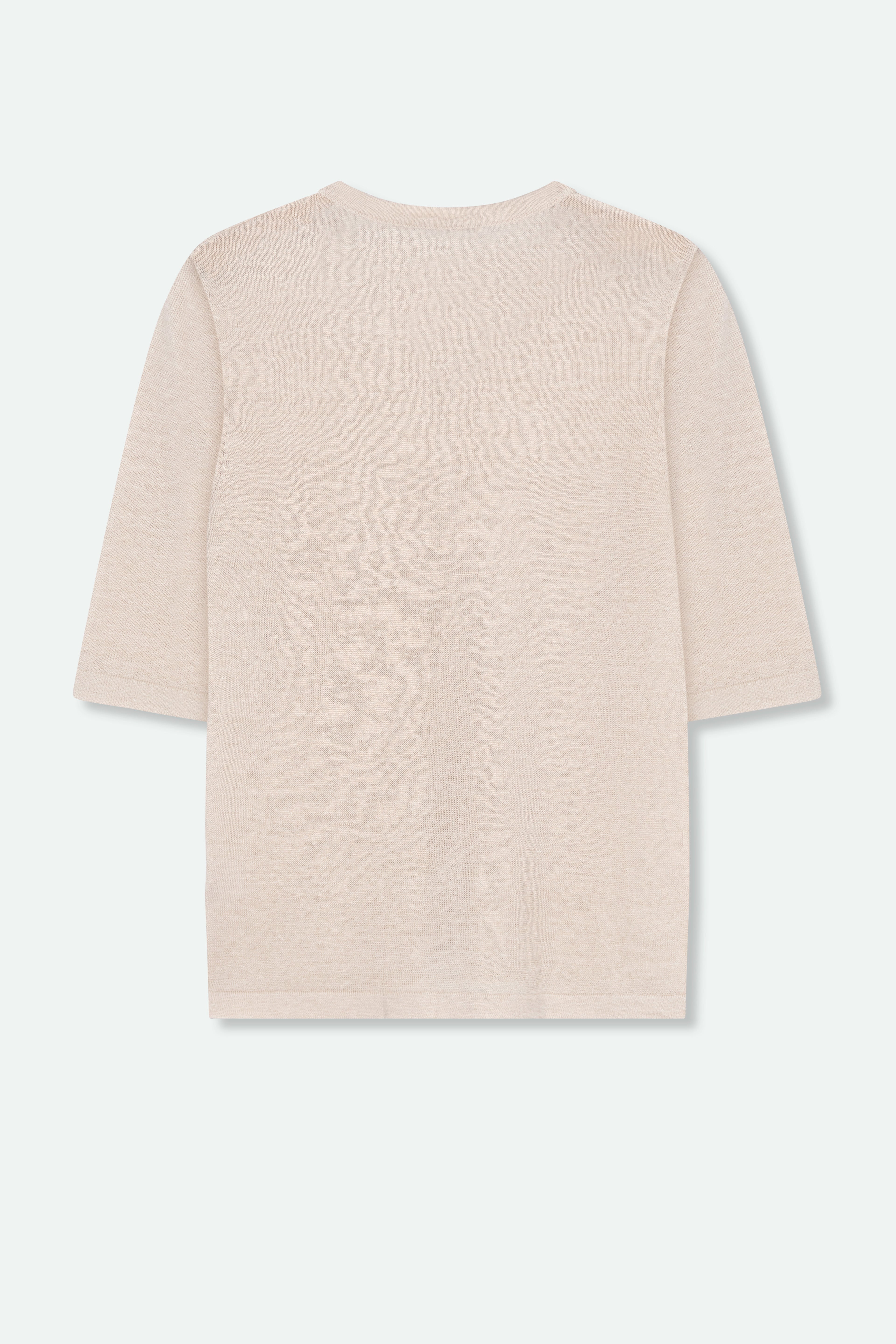 VERO V-NECK IN FINE GAUGE ITALIAN LINEN KNIT - Jarbo