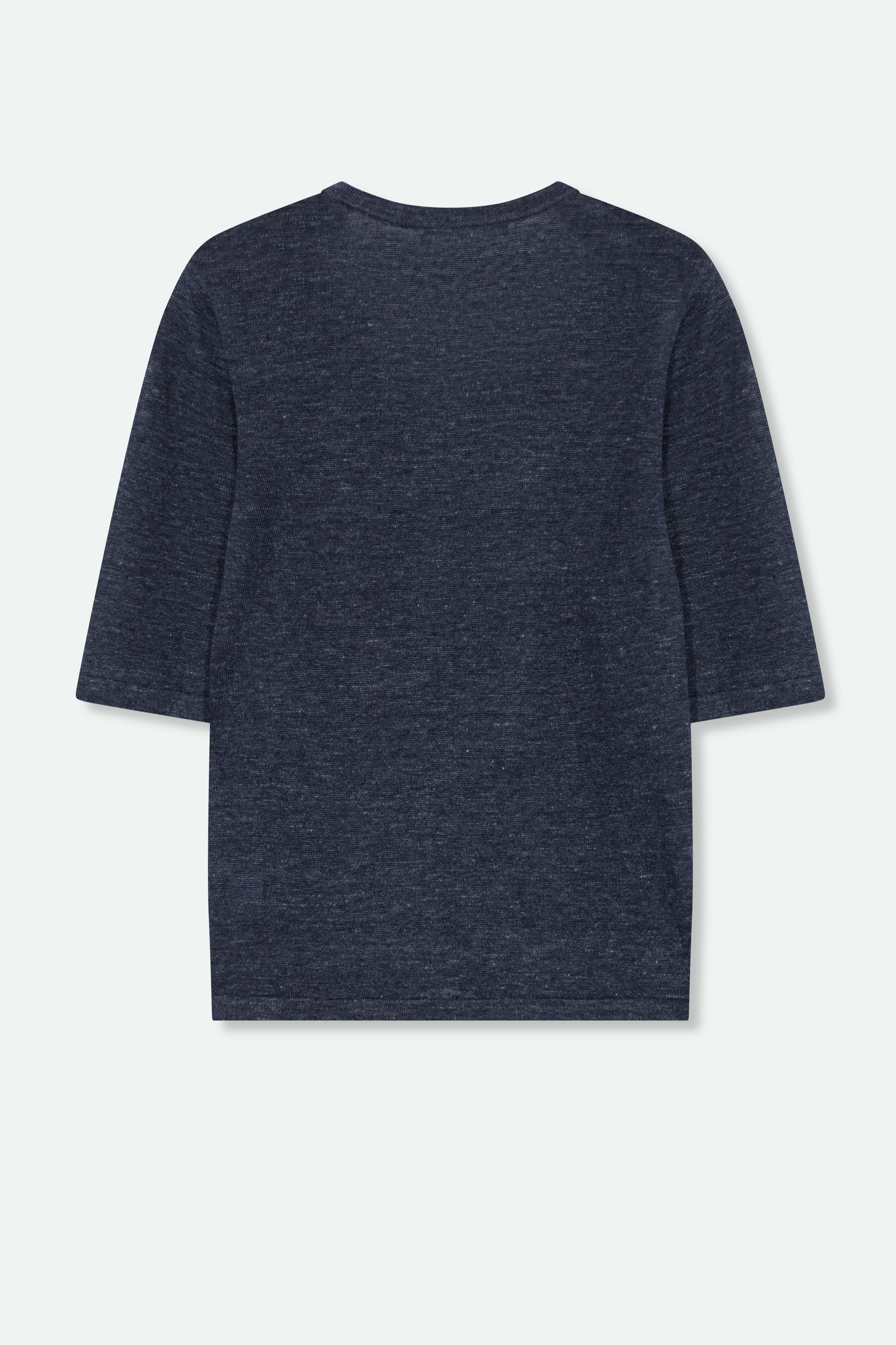 VERO V-NECK IN FINE GAUGE ITALIAN LINEN KNIT - Jarbo