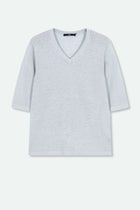 VERO V-NECK IN FINE GAUGE ITALIAN LINEN KNIT
