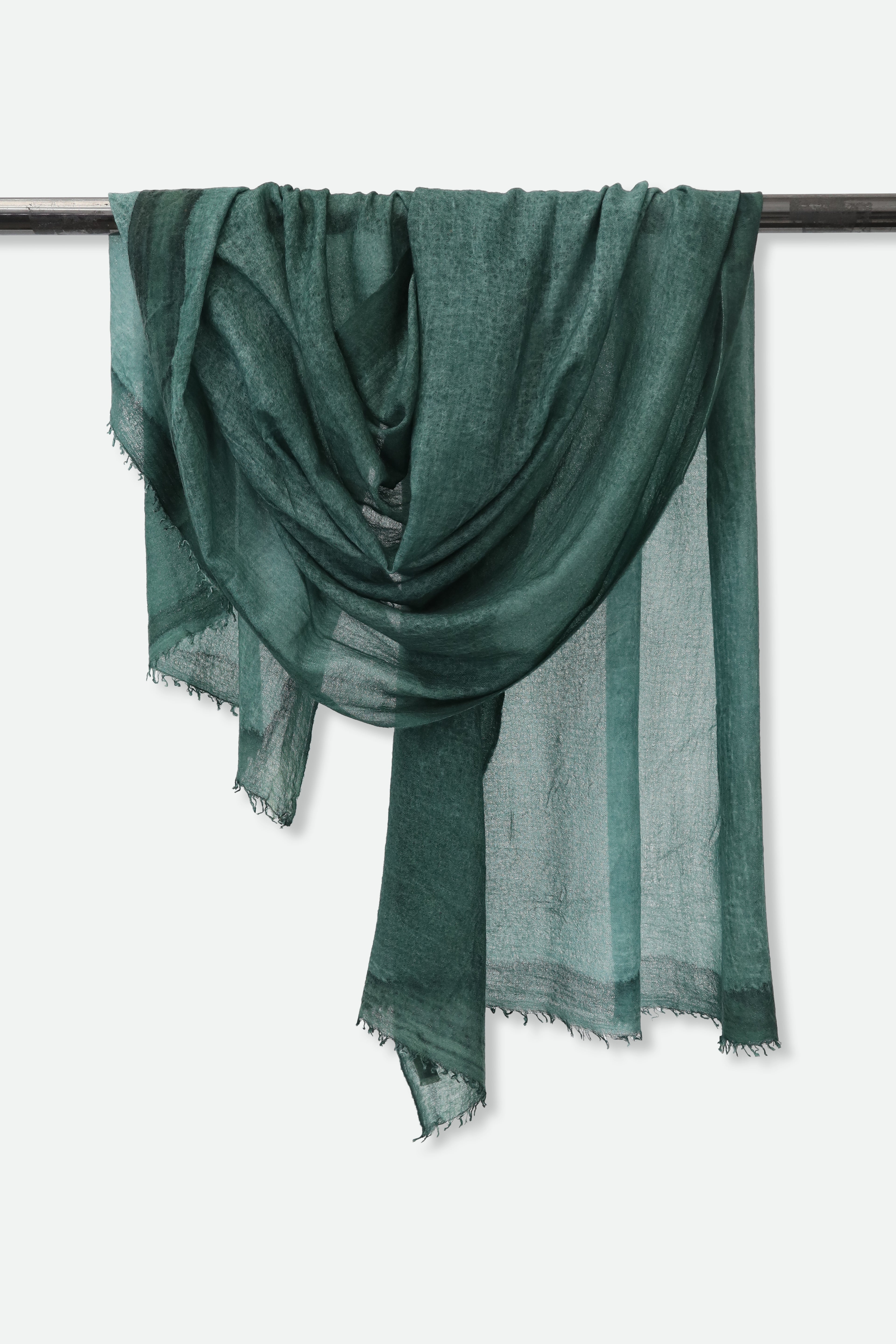 VIBRANT FERN SCARF IN HAND DYED CASHMERE - Jarbo