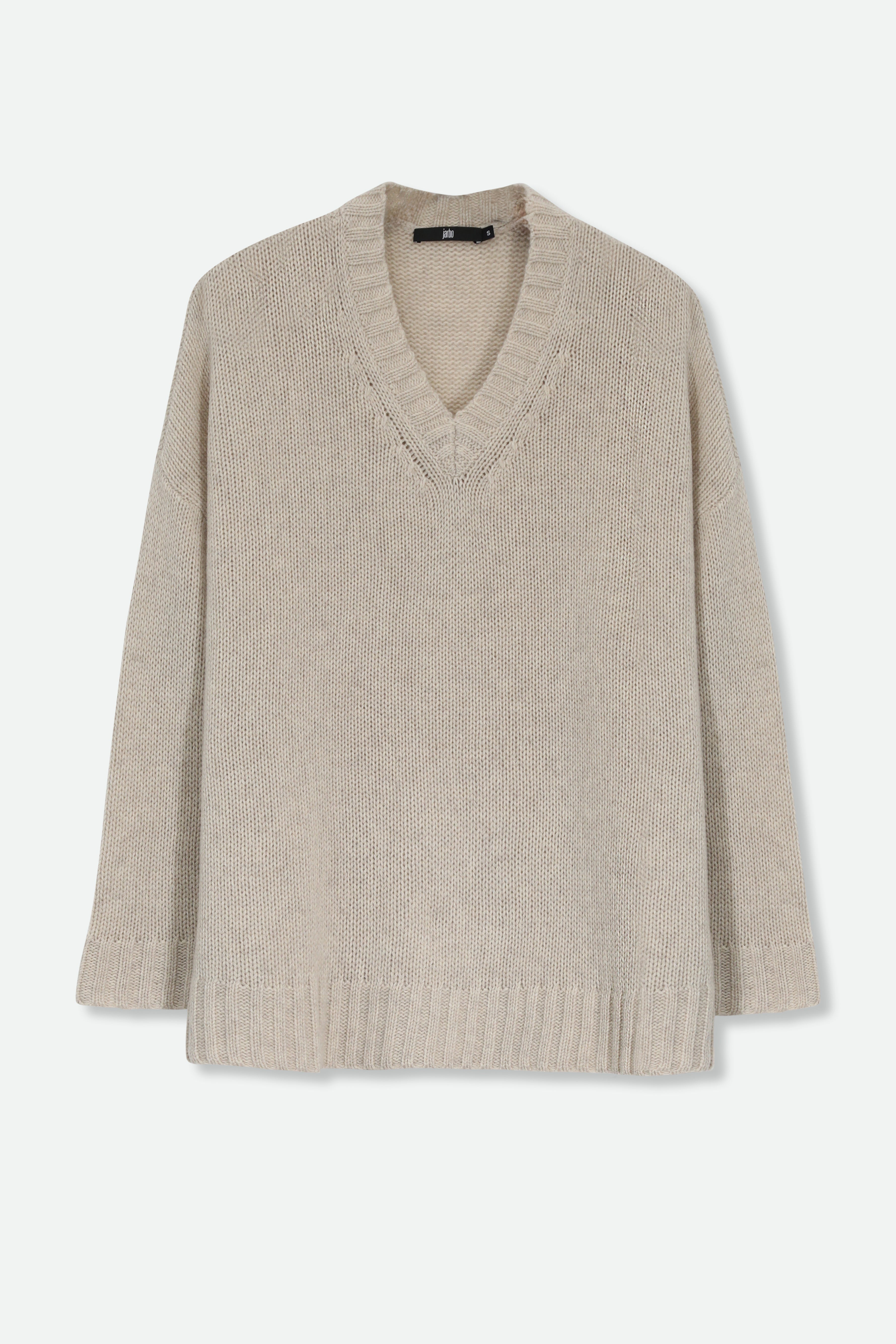 VIENNA V - NECK SWEATER IN CASHMERE BLEND - Jarbo