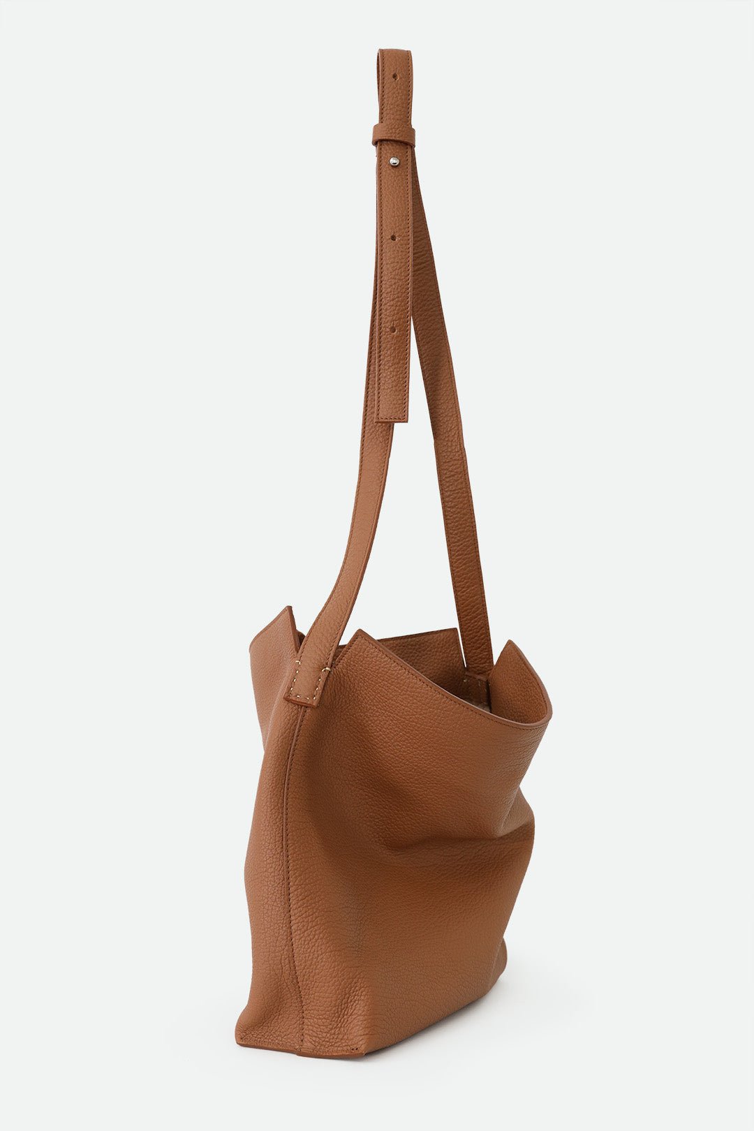 VINCENZA ITALIAN LEATHER BUCKET BAG NATURAL CUOIO - Jarbo