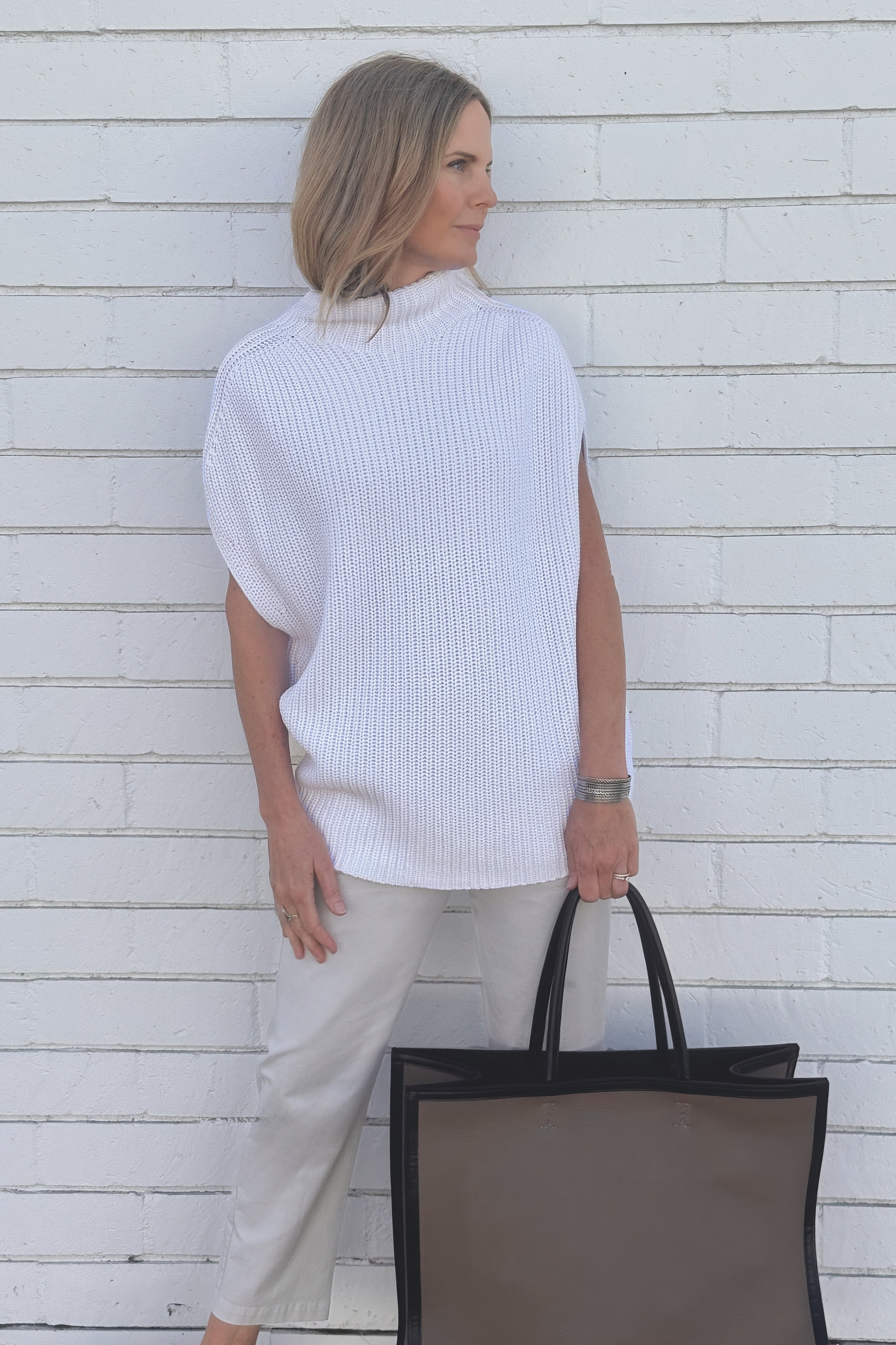 NEVE KNIT SHELL IN ITALIAN COTTON KNIT