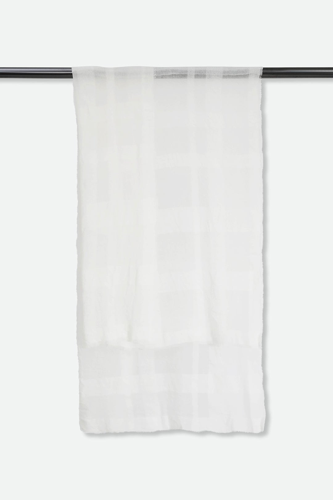 WOVEN WHITE SCARF IN NEPALESE CASHMERE - Jarbo