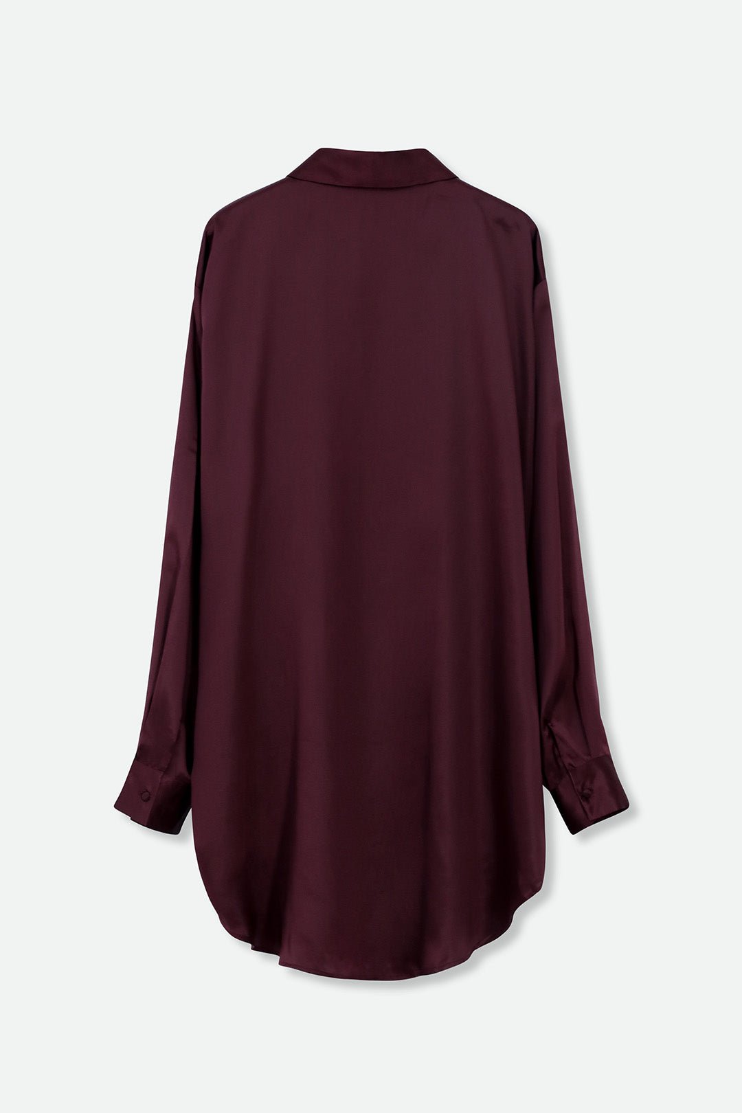 ZURI ONE - SIZE TUNIC IN SILK CHARMEUSE BORDEAUX - Jarbo