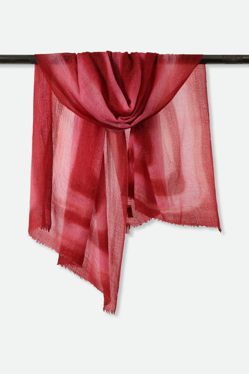 ROSE SCARF IN HAND DYED CASHMERE