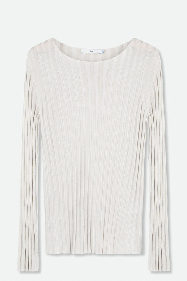 MATILDA WIDE RIBBED BOAT NECK SWEATER