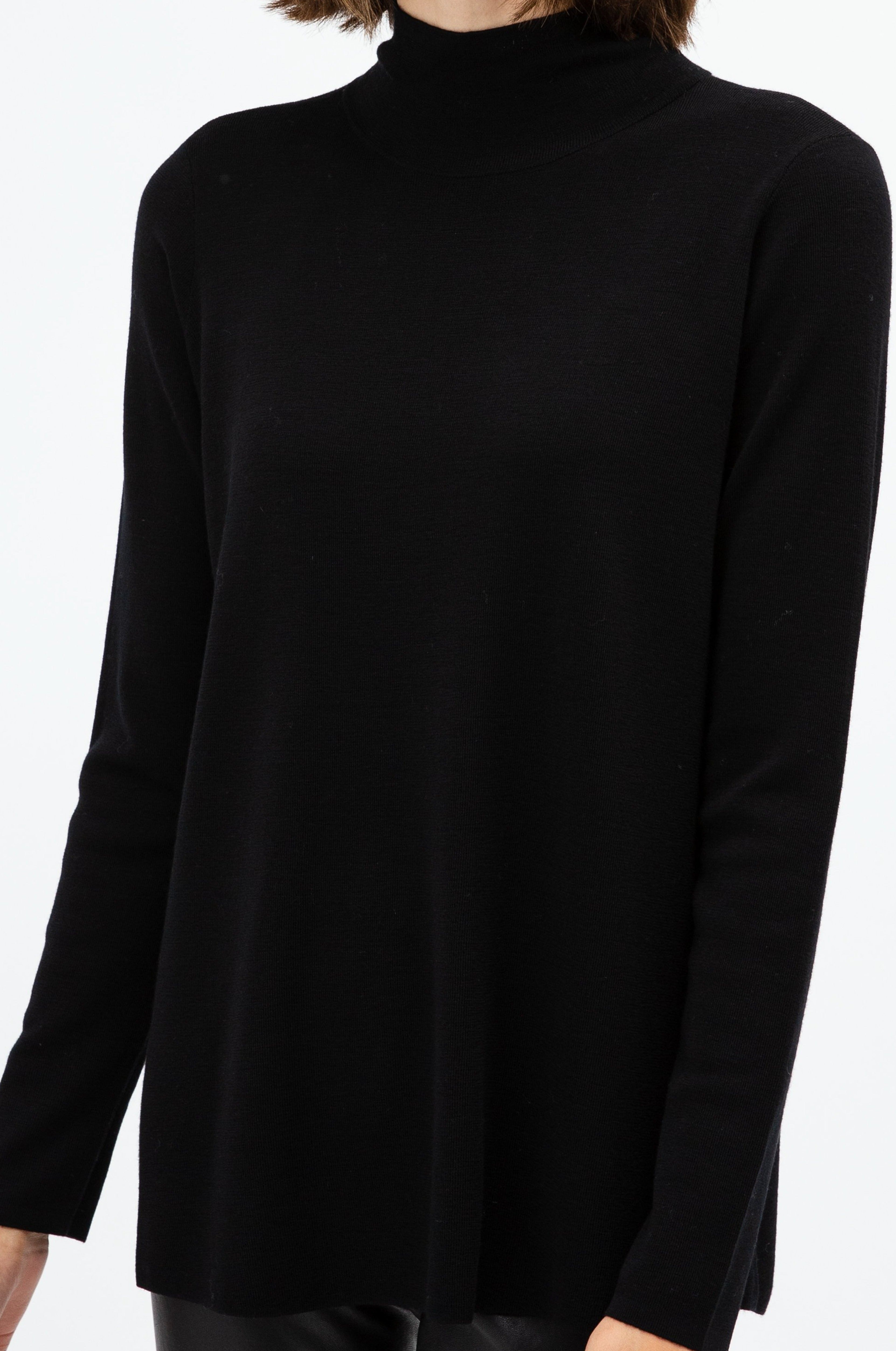 MEGHAN HIGH NECK A-LINE IN SUPER FINE MERINO MELANGE IDER