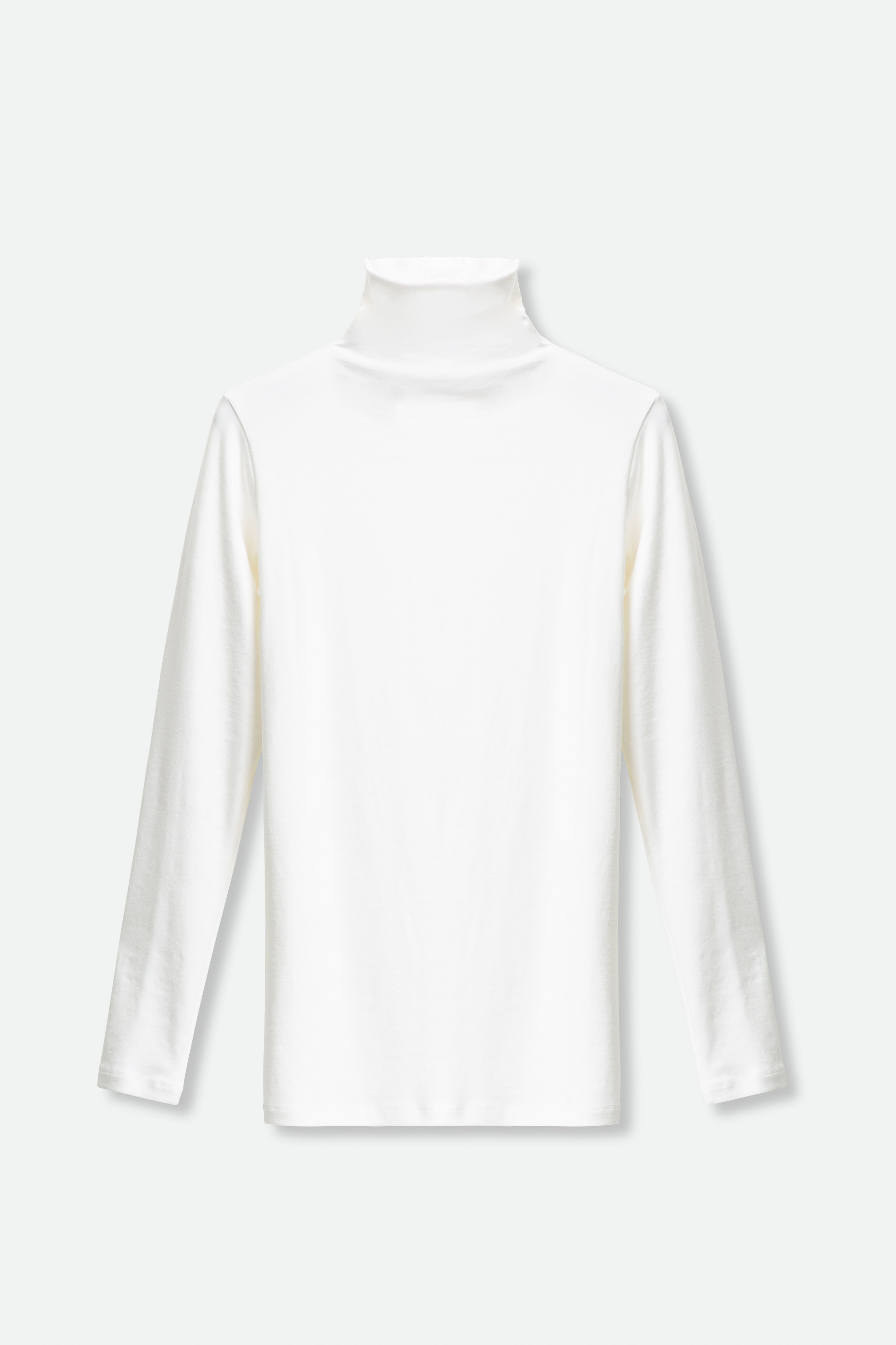 LONG SLEEVE HIGH NECK IN PIMA COTTON STRETCH