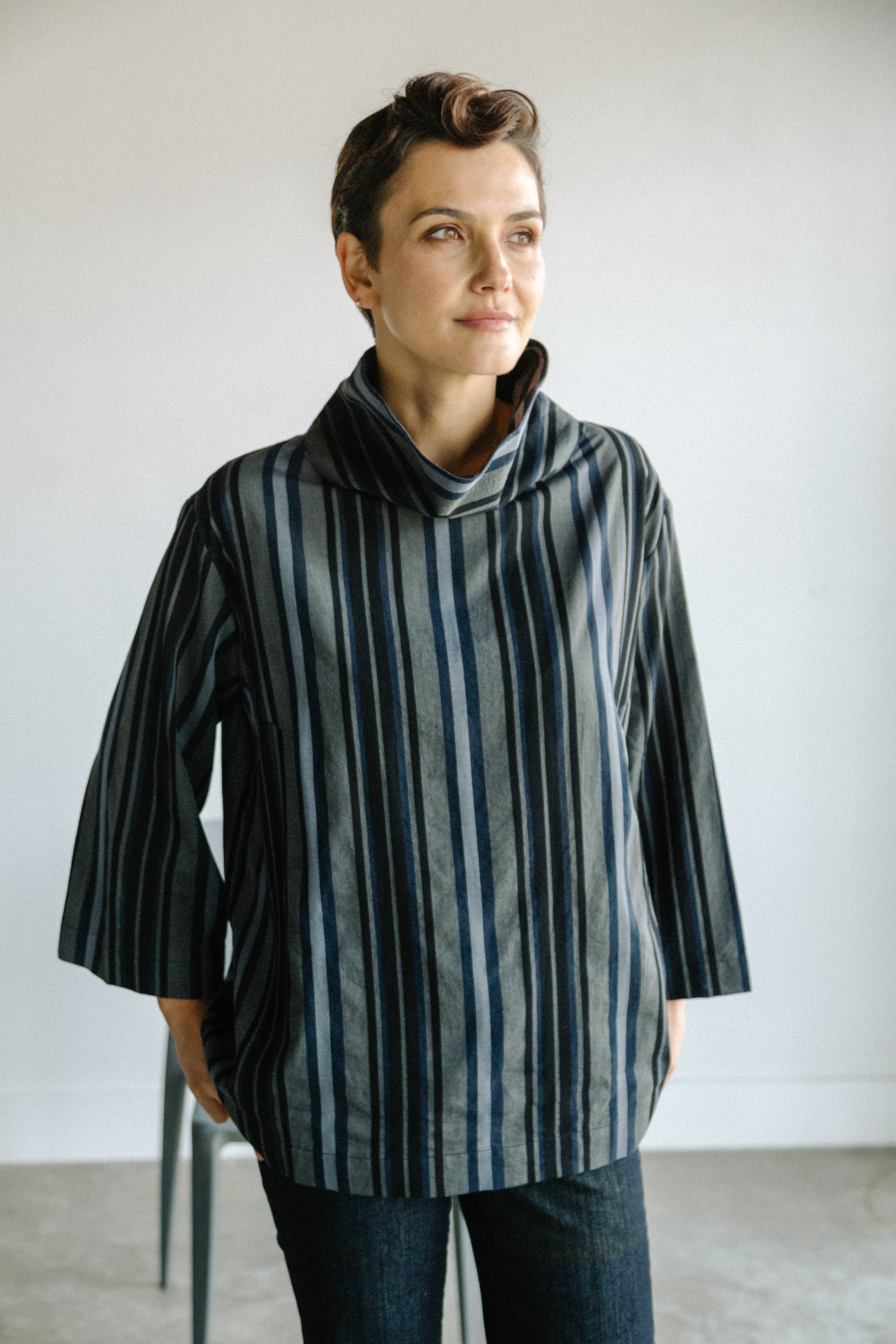 ELLA SHIRT IN YARN-DYED COTTON BLEND