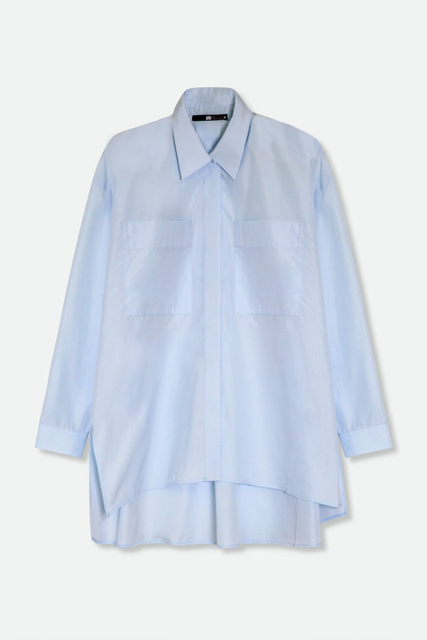 ADDIE SHIRT IN ITALIAN COTTON WITH PATCH POCKETS - Jarbo