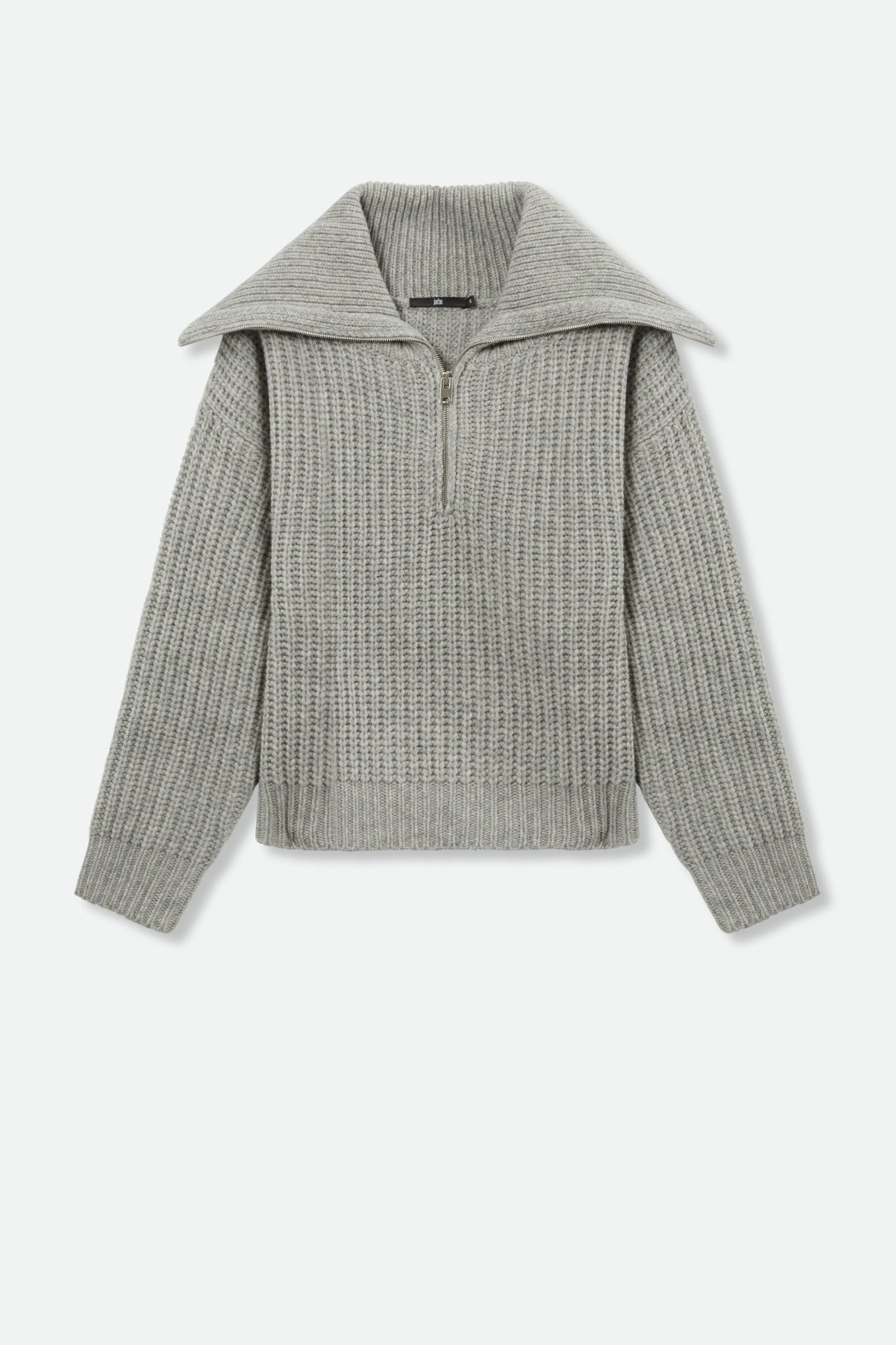 ARI 3/4 ZIP COLLAR SWEATER IN MERINO WOOL - Jarbo