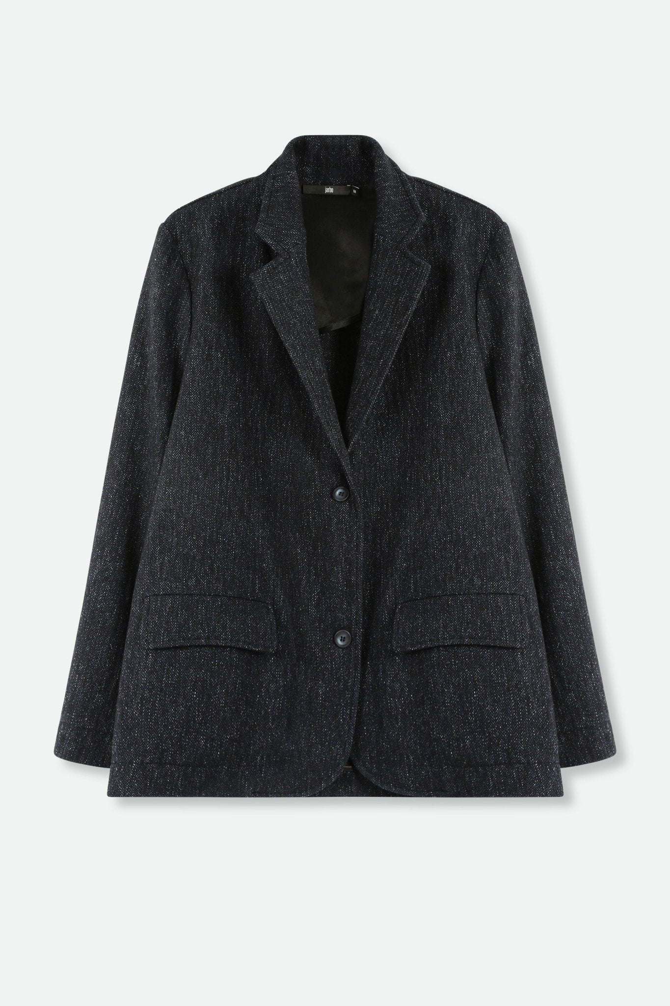 BACCIO ITALIAN WOOL BLAZER IN DARK BLUE MELANGE - Jarbo