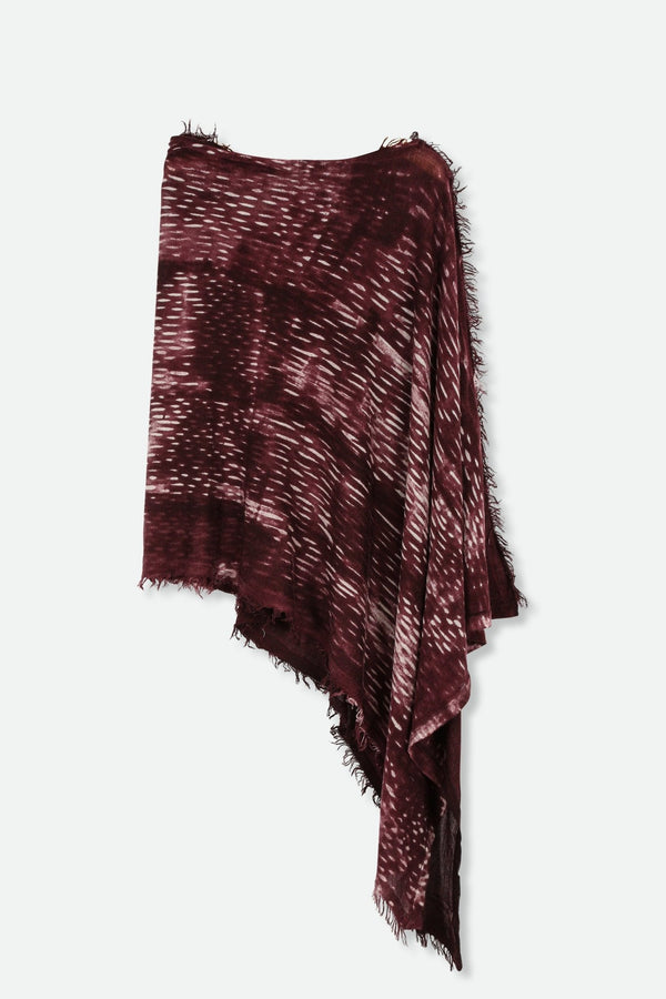 BALI IN HAND DYED CARRIAGI CASHMERE FRINGE PLUM BREEZE - Jarbo