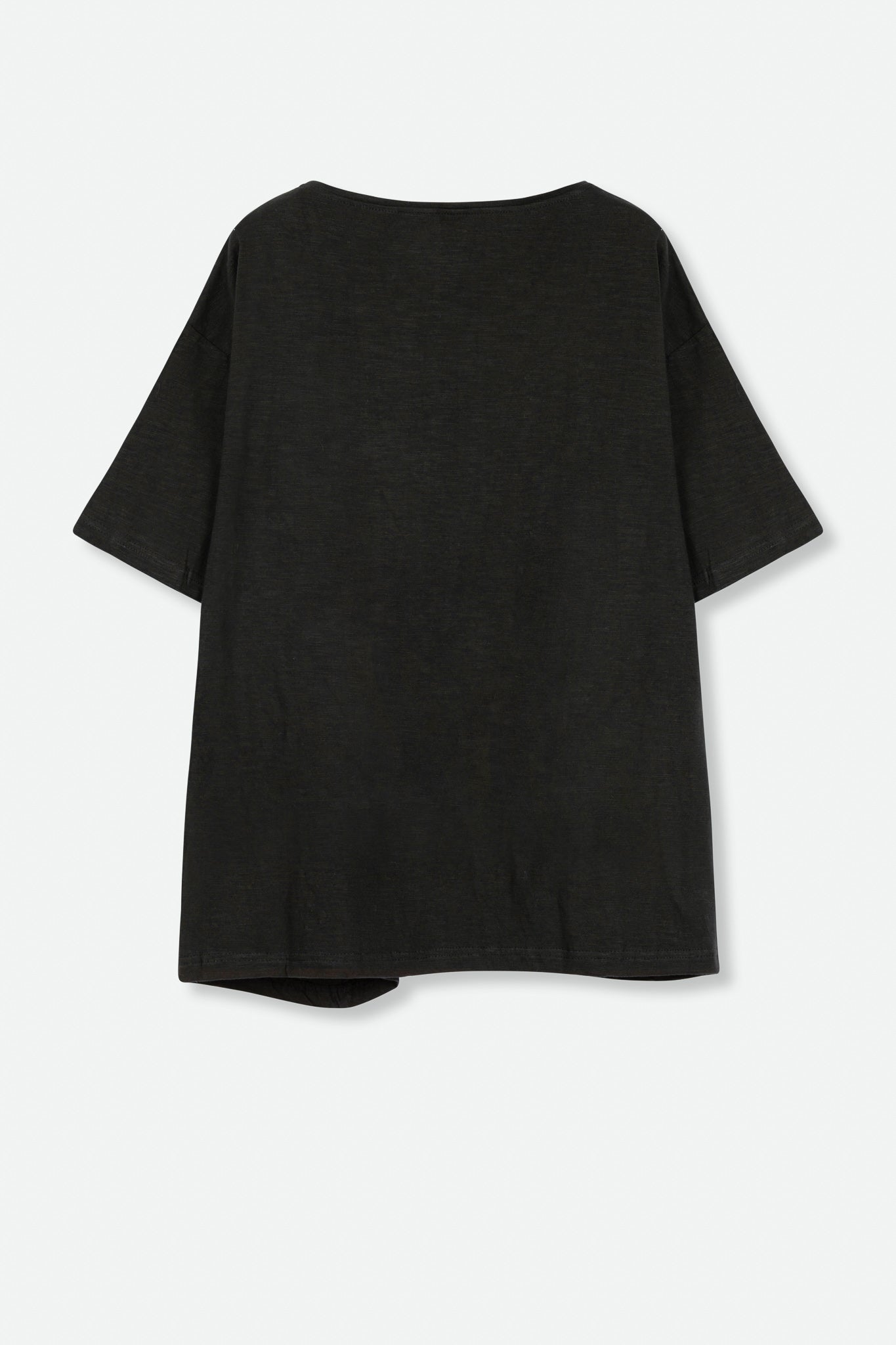 BOATNECK ELBOW SLEEVE TEE IN SLUB COTTON - Jarbo