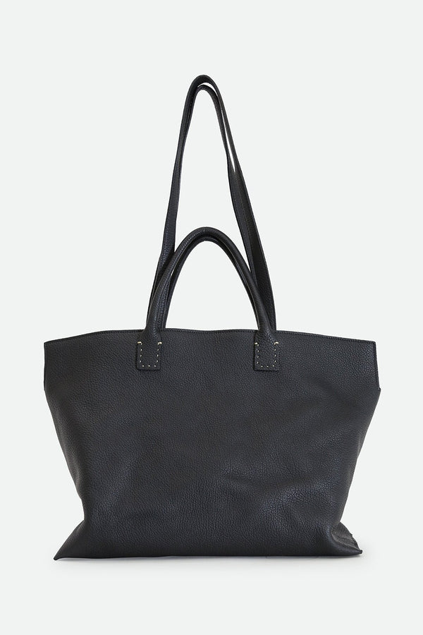 Bolzano Italian Leather Large Handbag Black - Jarbo